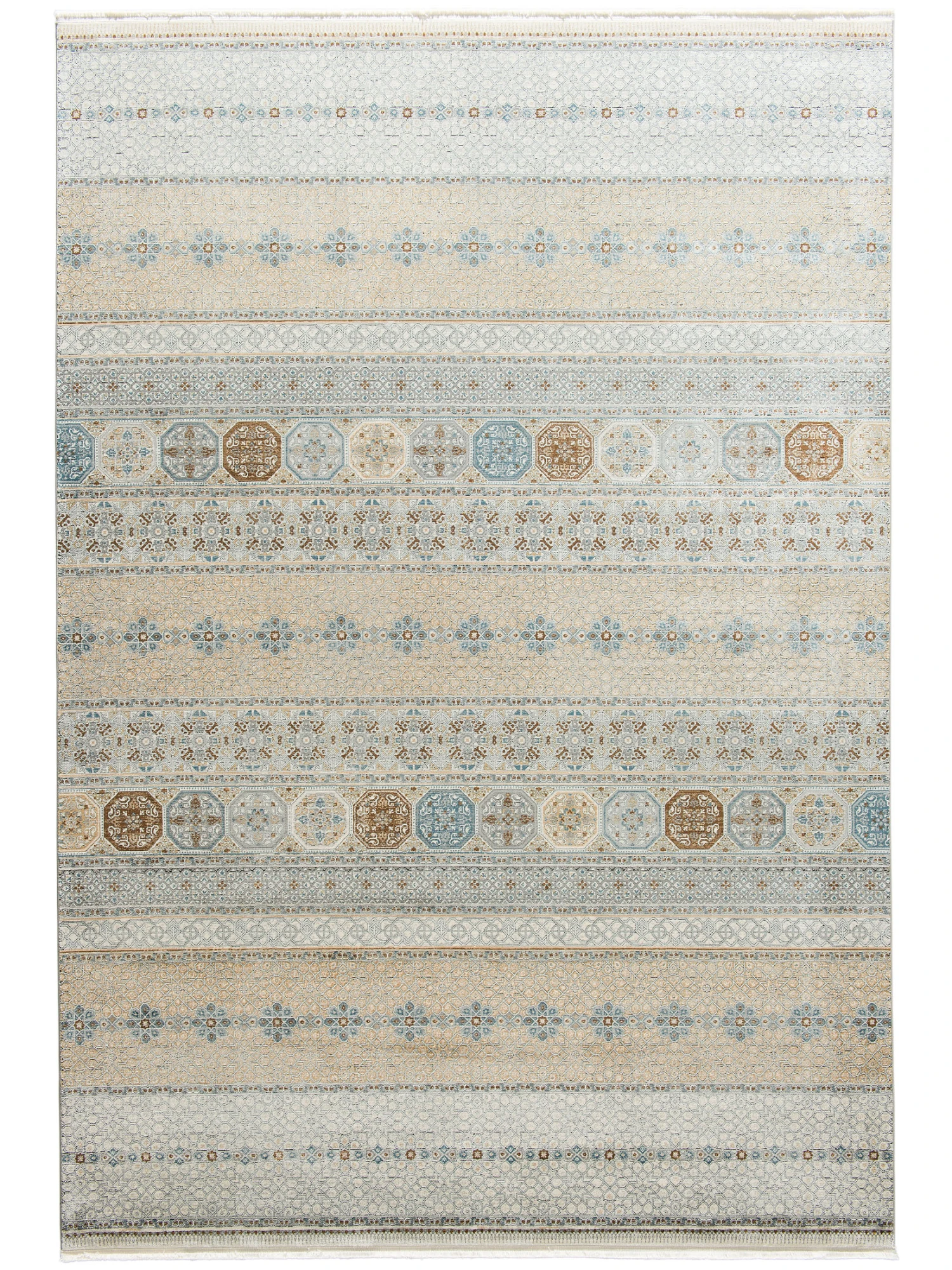 Vintage-Teppich, Blau/Gold/Silber 4 Vintage-Teppich, Blau/Gold/Silber – Bild 2