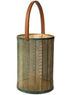 Laterne, Grün/Gold -Einrichtungsgeschäft Maribel Laterne gruen GruenGold 25x25x35 per3