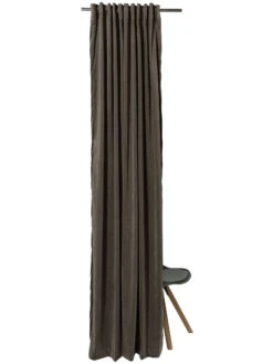Vorhang Mit Gardinenband, Taupe 9 Vorhang Mit Gardinenband, Taupe -Einrichtungsgeschäft Marilana Gardine verdeckteSchlaufe Grau Taupe 140x245 pla2