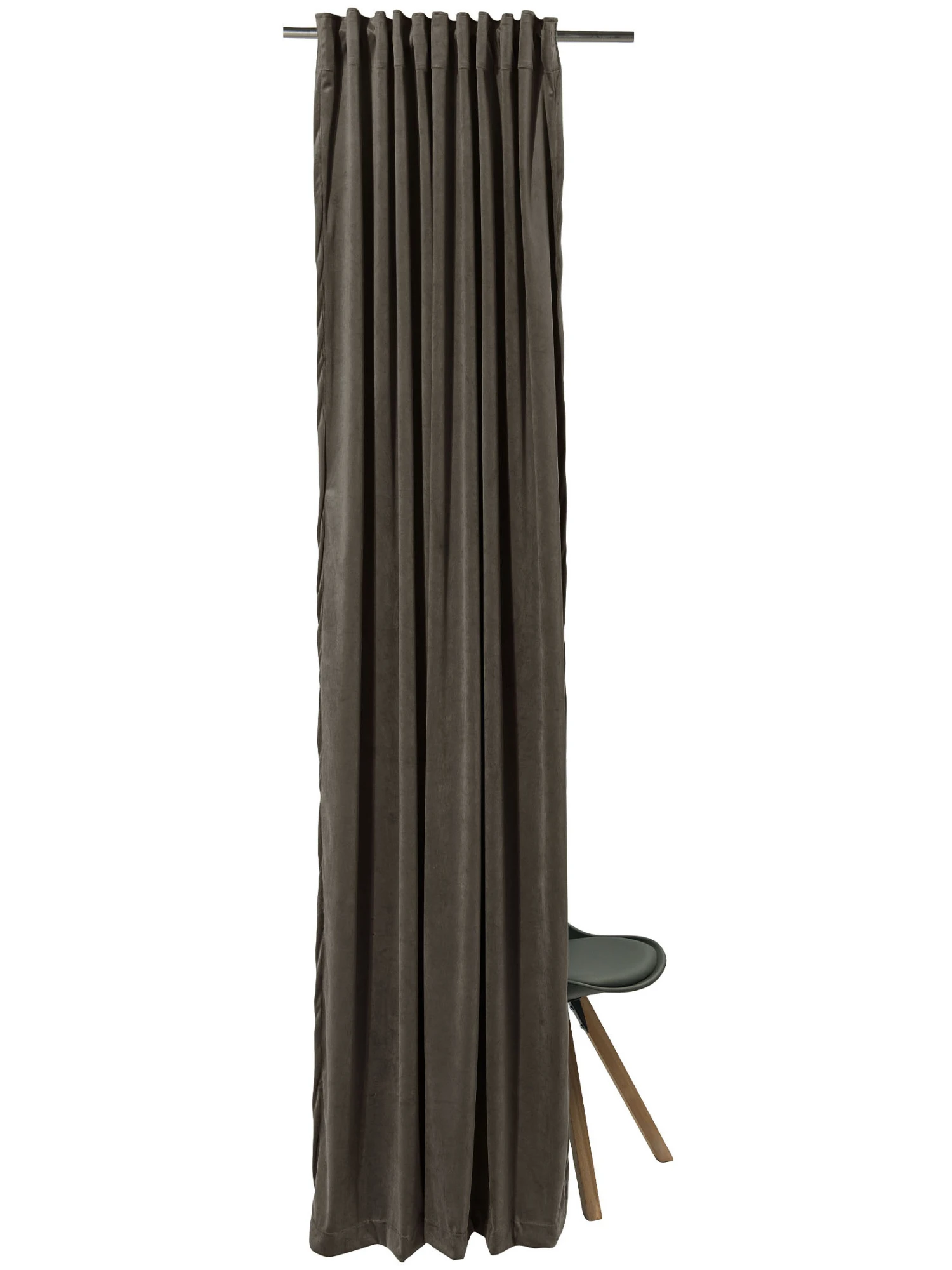 Vorhang Mit Gardinenband, Taupe 5 Vorhang Mit Gardinenband, Taupe – Bild 3