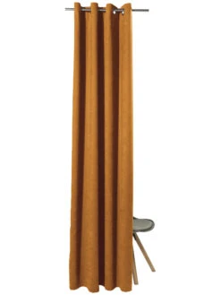 Ösenschal, Curry -Einrichtungsgeschäft Milla Gardine Oesenschal gelb Curry 140x245 pla2