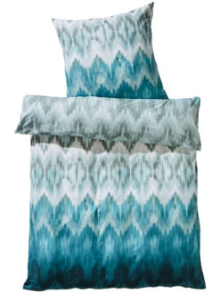 Renforcé-Bettwäsche, Petrol -Einrichtungsgeschäft Mirani Bettwaesche Blau Petrol 135x200 pla