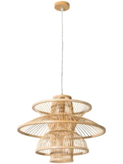 Hängeleuchte, Natural -Einrichtungsgeschäft Nami Haengeleuchte Hellbraun Natural 50x50x37 per3