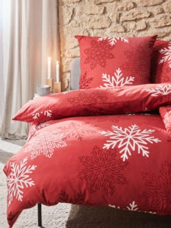 Flanell-Bettwäsche, Rot