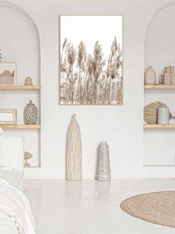 Leinwand-Druck-gerahmt, Dunkelbeige