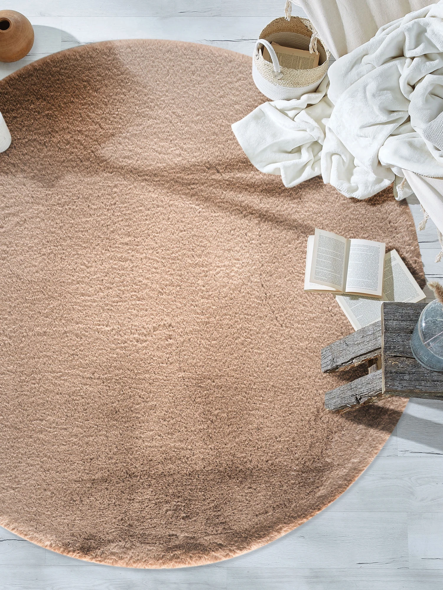 Kunstfell-Teppich, Cappuccino 3 Kunstfell-Teppich, Cappuccino