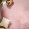 Kunstfell-Teppich, Rose -Einrichtungsgeschäft Ranua Kunstfellteppich rosa rose rund100 mil
