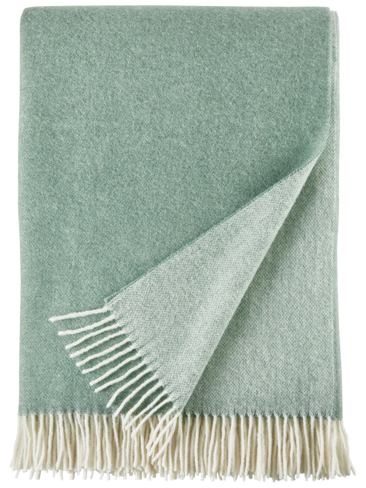 Wolldecke, Offwhite/Mint 4 Wolldecke, Offwhite/Mint – Bild 2