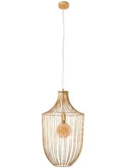 Hängeleuchte, Gold -Einrichtungsgeschäft Sakata Pendelleuchte Gold 35x35x120 per3