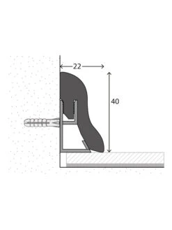 Sockelleiste, Canyon Pinie -Einrichtungsgeschäft Sockelleiste4cm Zubehoer 4x250 schema 13