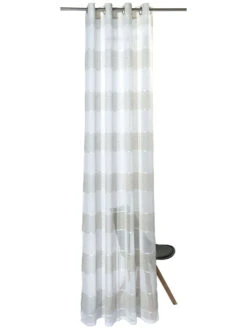 Ösenschal, Taupe 9 Ösenschal, Taupe -Einrichtungsgeschäft Sontje Gardine Oesenschal Beige Taupe 140x245 pla2