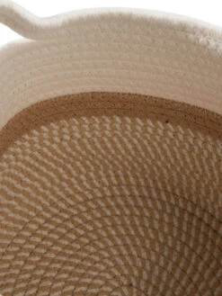 Korb, Braun/Weiss -Einrichtungsgeschäft Souble Korb Braun BraunWeiss 24x24x23 lup1