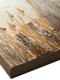 Leinwand-handgemalt, Hellgraublau -Einrichtungsgeschäft SteginsMeer Leinwandbild Hellblau 60x120 lup1