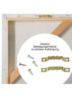 Leinwand-handgemalt, Hellgraublau -Einrichtungsgeschäft SteginsMeer Leinwandbild Hellblau 60x120 ruk