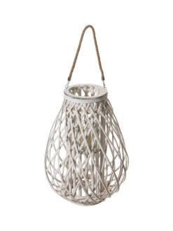 Laterne, Weiss -Einrichtungsgeschäft Stelara Laterne Weiss 28x28x50 per3