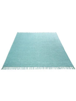 Baumwoll-Teppich, Aqua -Einrichtungsgeschäft Summerweave Handwebteppich blau aqua 170x240 fper