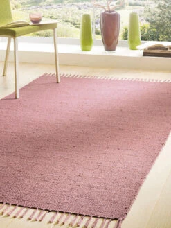 Baumwoll-Teppich, Rose