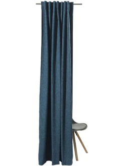 Vorhang Mit Gardinenband, Petrol -Einrichtungsgeschäft Sunna Gardine VerdeckteSchlaufe Blau Petrol 140x245 pla2