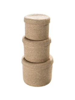 Korb, Dunkelbeige -Einrichtungsgeschäft Tiffin Korb Beige Dunkelbeige set2