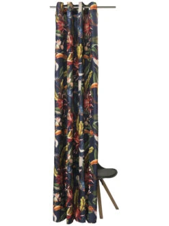 Ösenschal, Dunkelblau -Einrichtungsgeschäft Tucani Gardine Oesenschal Blau Dunkelblau 140x250 pla2