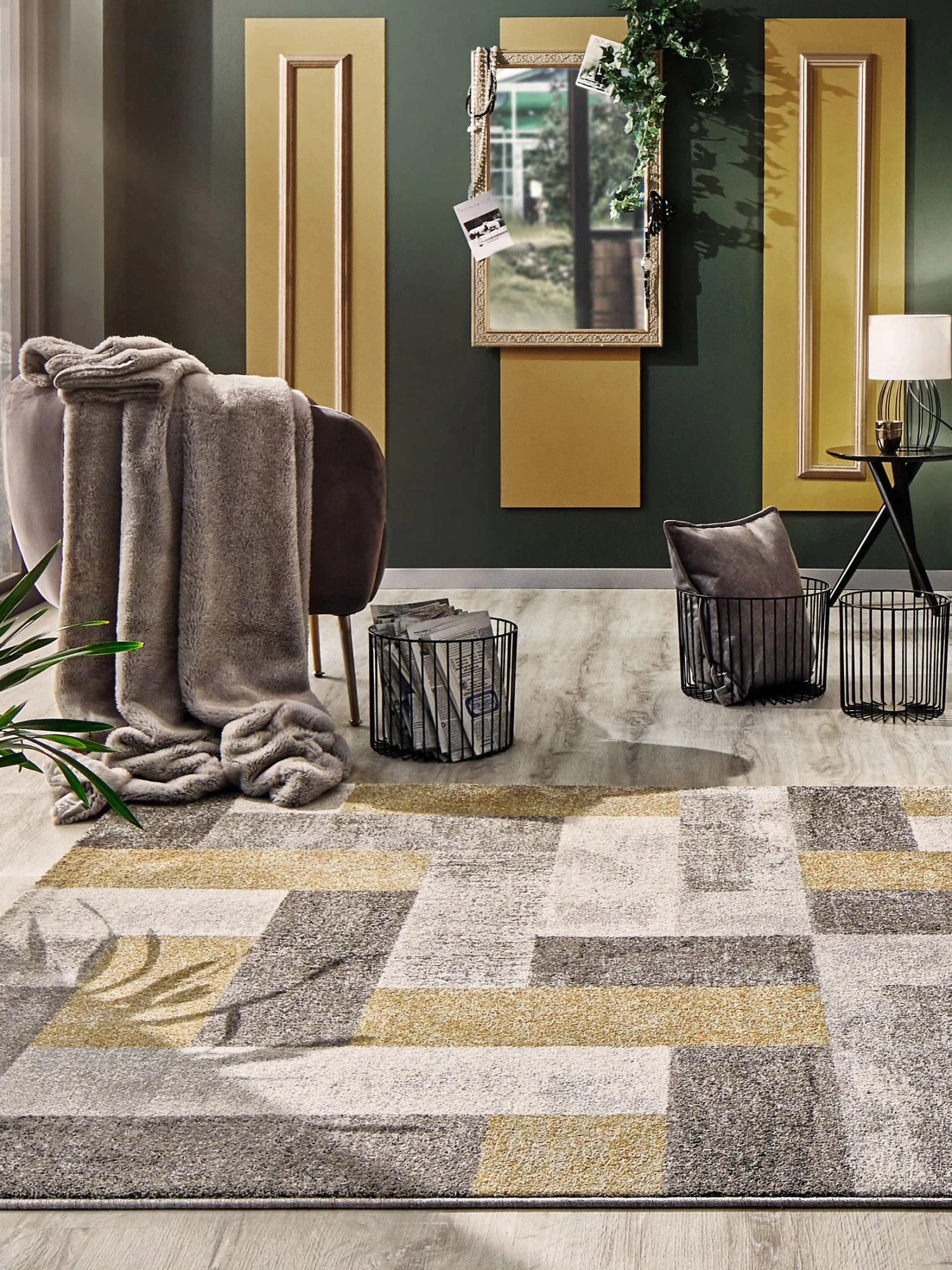 Moderner Teppich, Gold 4 Moderner Teppich, Gold – Bild 2