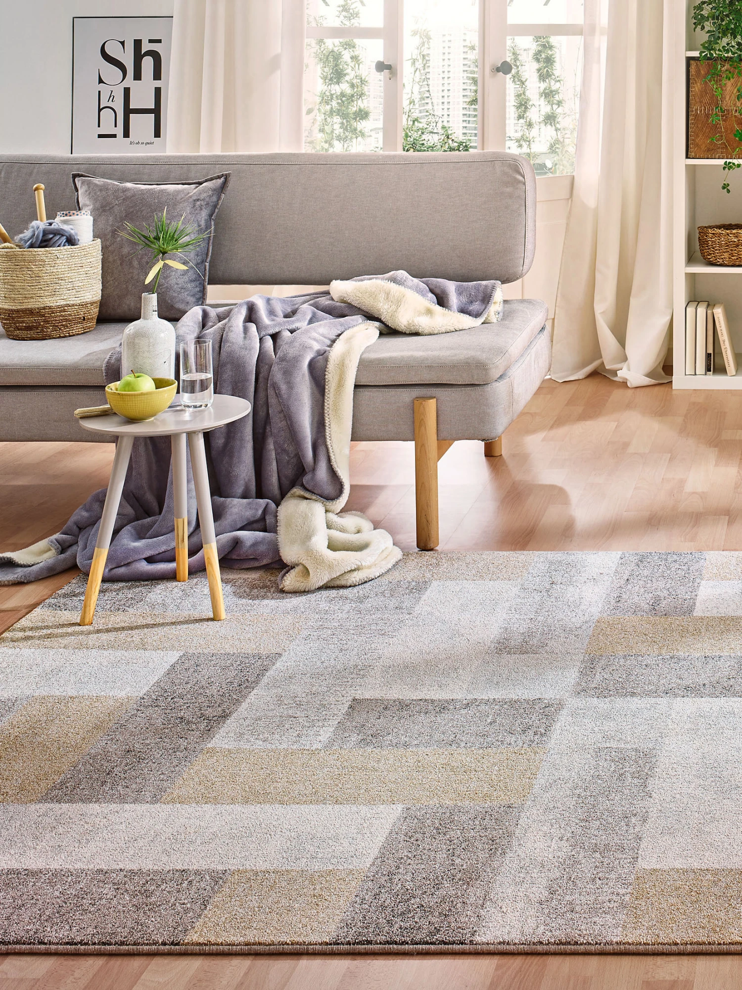 Moderner Teppich, Gold 3 Moderner Teppich, Gold