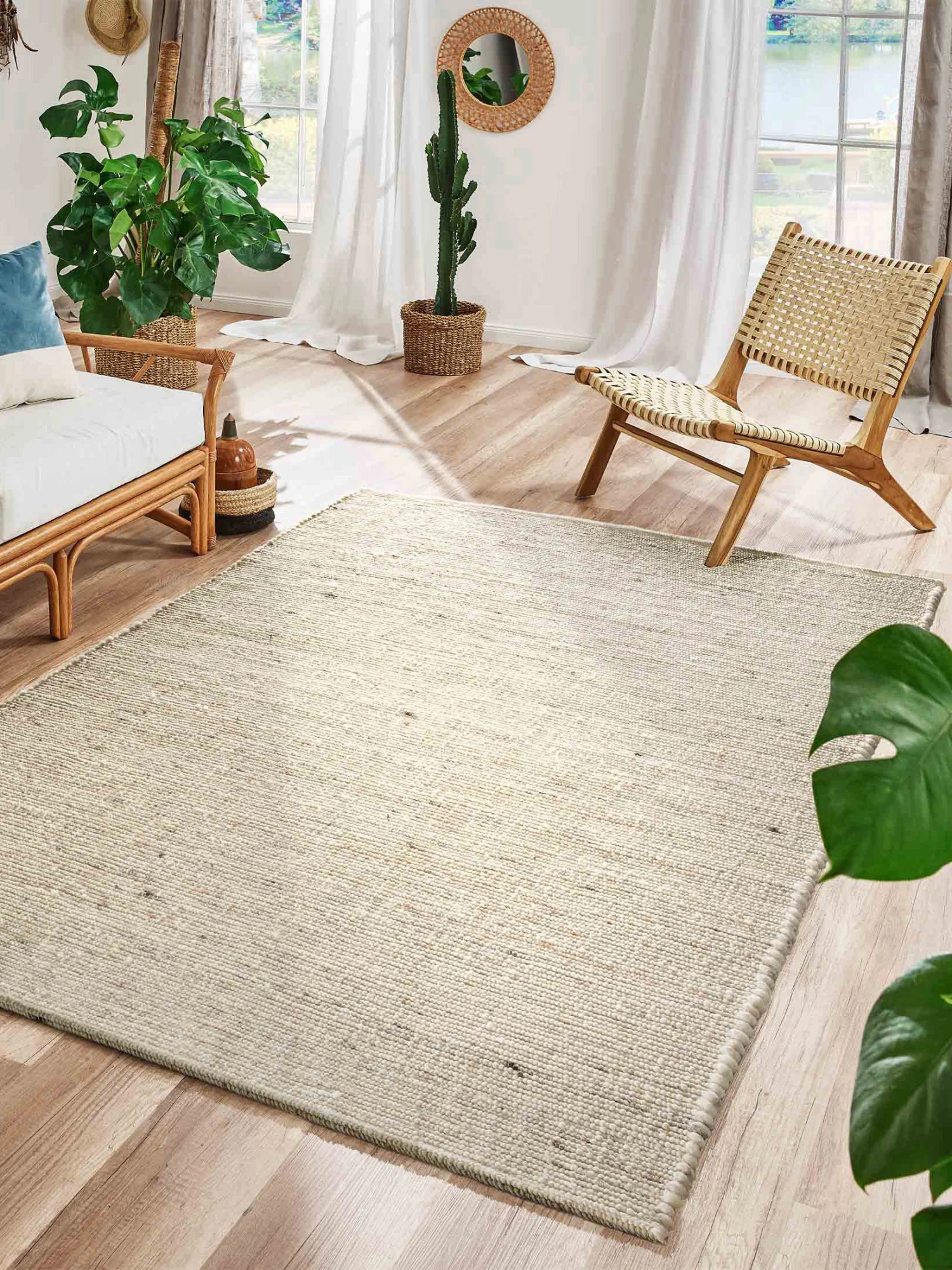 Woll-Teppich, Light Beige 3 Woll-Teppich, Light Beige