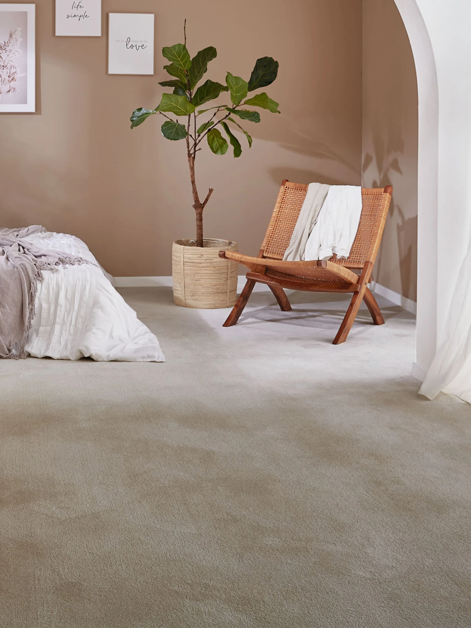 Velours-Teppichboden, Latte Macchiato 3 Velours-Teppichboden, Latte Macchiato